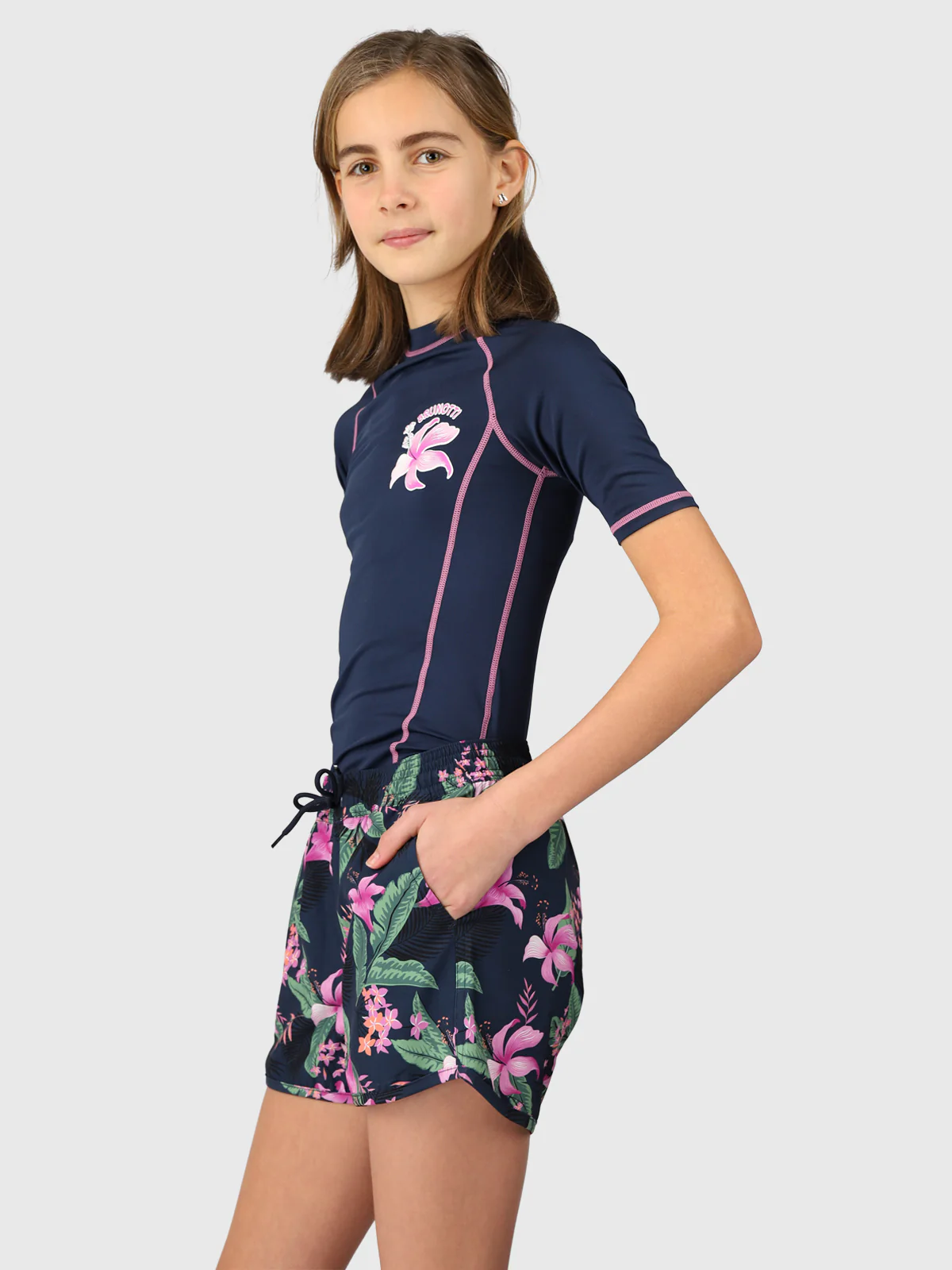 Tulya-Tropicana Girls Swim Shorts | Indigo Blue - Image 5