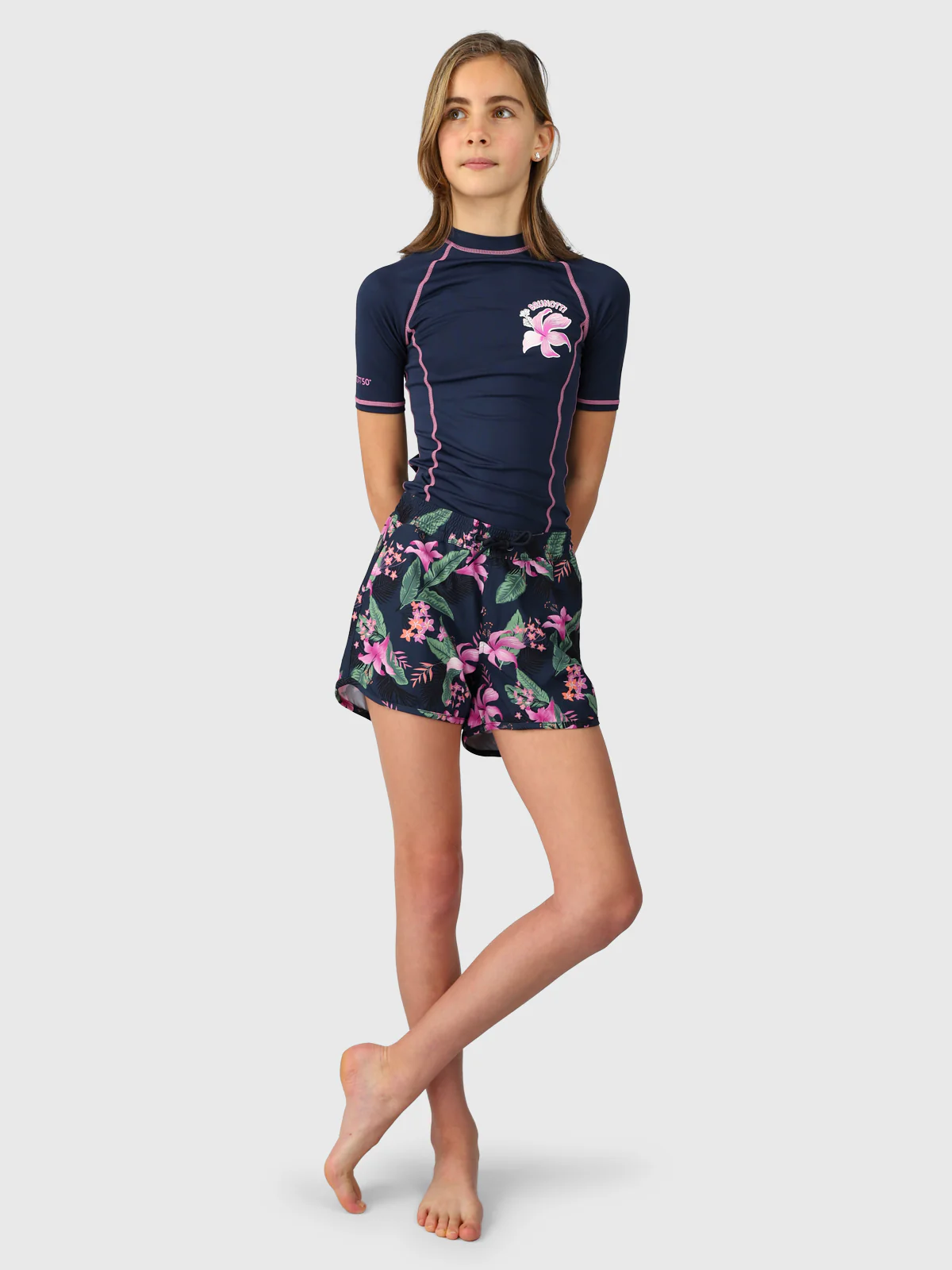 Tulya-Tropicana Girls Swim Shorts | Indigo Blue - Image 6