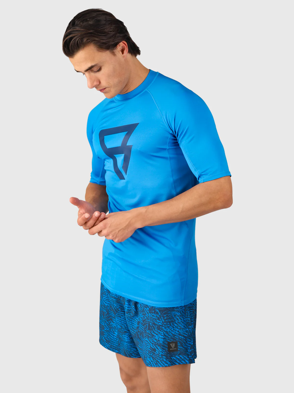 Waveguard Men Rashguard | Neon Blue - Image 4